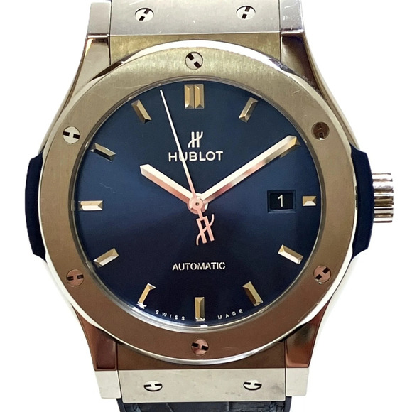 OTHERS Other - Hublot Classic Fusion wristwatch, total weight 81.0g, titanium, genuine leath...